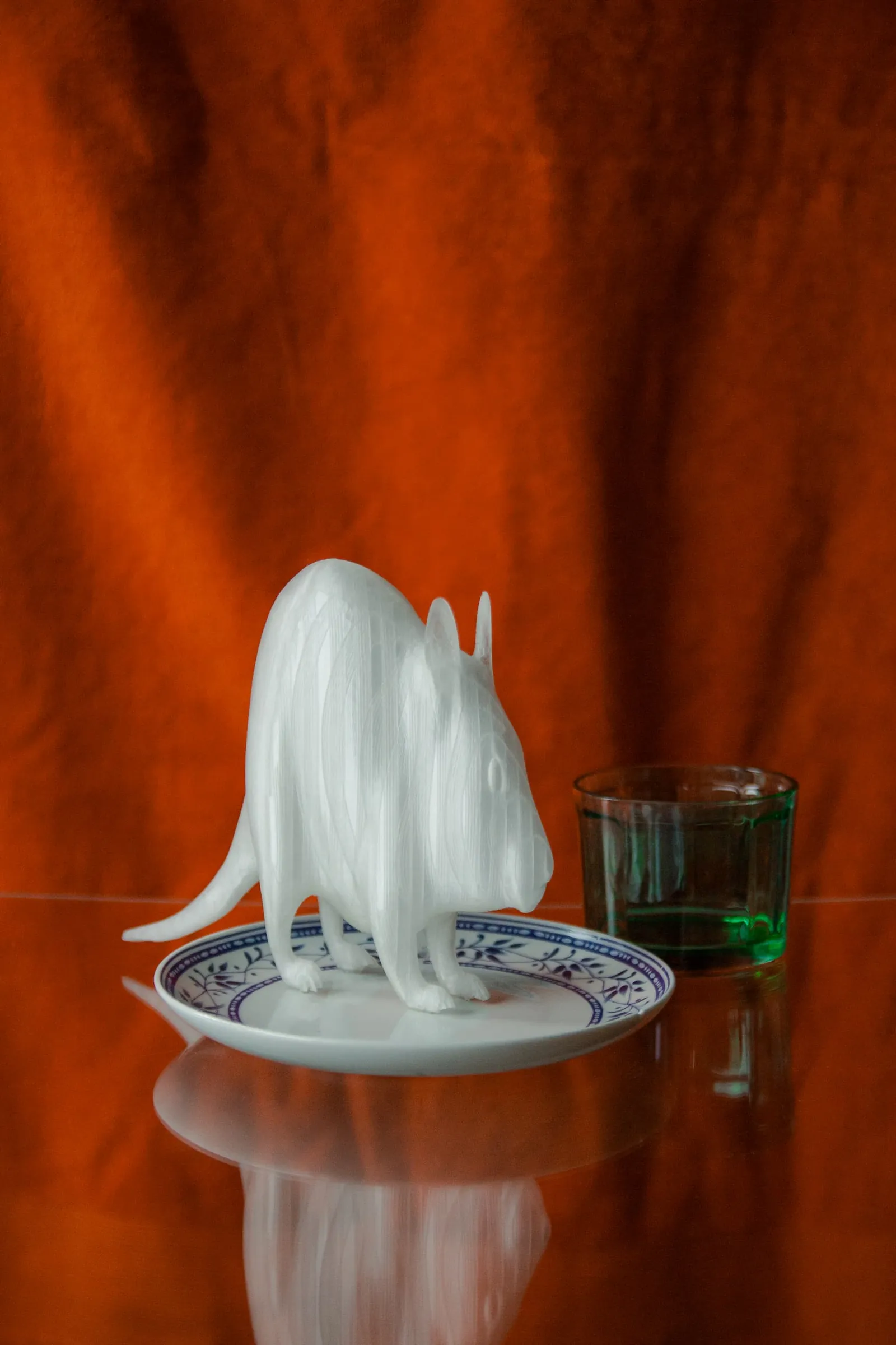 A skewed 3D-printed figure from the collection.